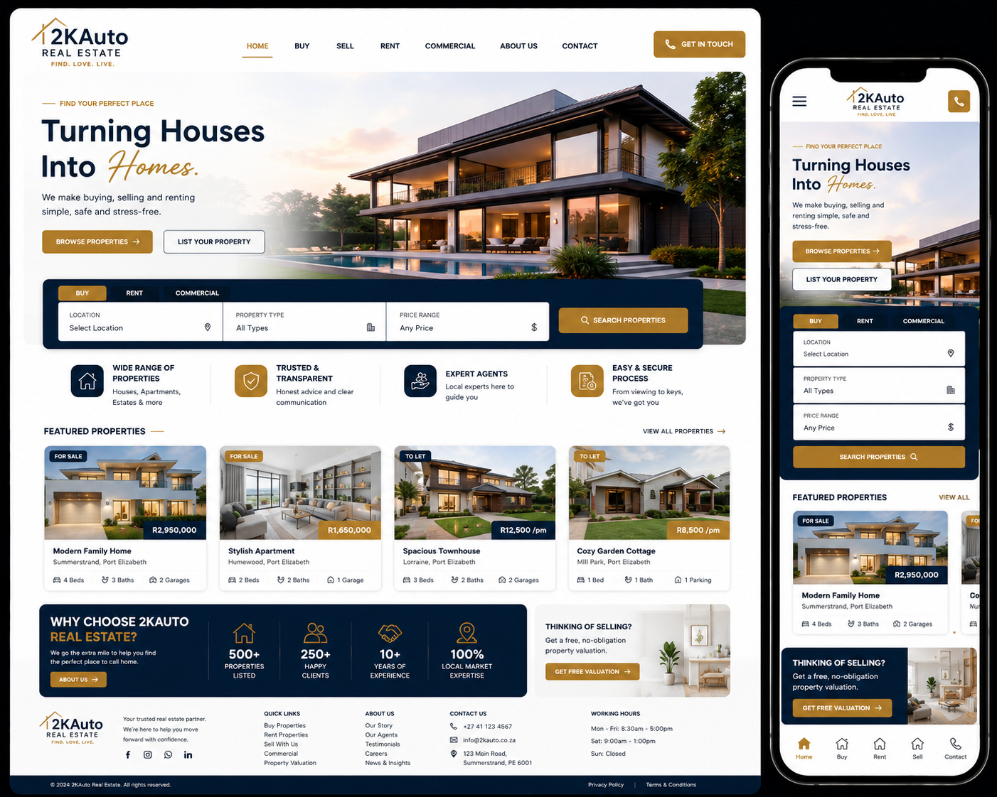 2KAuto Real Estate website preview